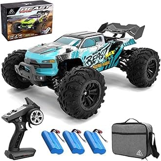 X-Verse SG116 MAX 1/16 Brushless RC Cars for Adults Fast 50 mph, RC Trucks 4X4 Offroad Waterproof, 4WD High Speed Drift RC Car, All Terrain RC Truggy (3 Battery)