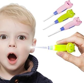 Ear Wax Removal Tool for Kids with LED Light, Remove Ear Wax with LED Light for Easy Access 3Pack