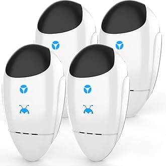 2026 Upgraded Ultrasonic Repeller & Insect Indoor Repeller, Ultrasonic Plug in Repellent for Roach, Rodent, Mouse, Bugs, Mosquito, Mice, Spider, Ant, Electronic Pest Deterrent, 4 Packs