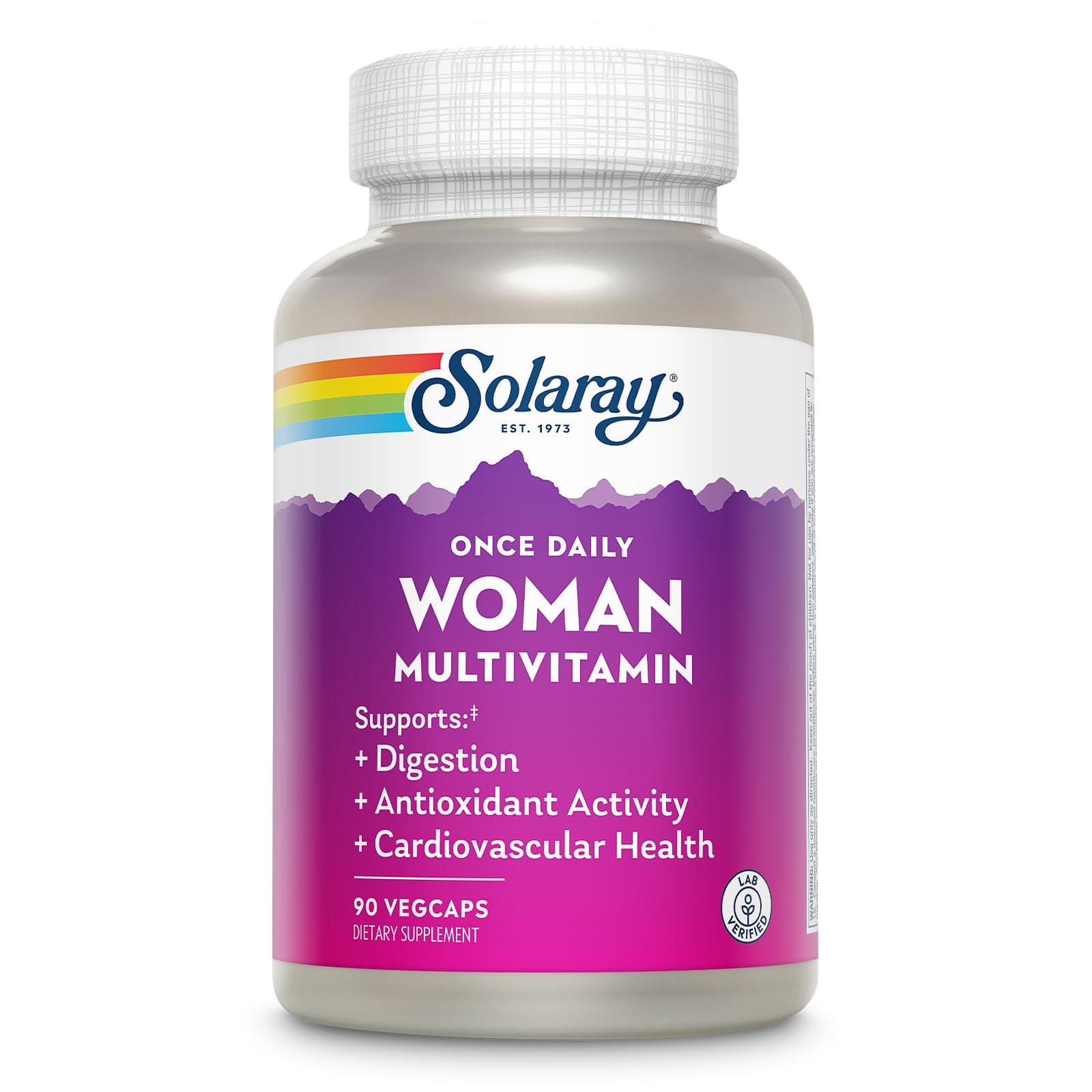 Once Daily Woman Multivitamin with Iron, Cellular Energy, Digestion, Red Blood Cell Support, Multivitamin for Women w/Vitamin D, Vitamin B12, Prenatal Vitamins Support w/Folic Acid, 90 Serv
