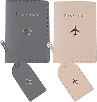 Travel Holder Set,Honeymoon Gift,Slim Passport Case Covers and Organizer Slots Couple Travel Luggage Tags,Wedding Bridal Shower GiftWallets Travel Holder Set,Couple Travel Luggage Tags