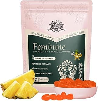 Premium Feminine Balance Gummies for Women,Hawaiian Pineapple Gummy for Women’s Health & Wellness - Immune Support - Vegan, Gluten-Free & Halal, 60 Gummies, 60 Count (1)