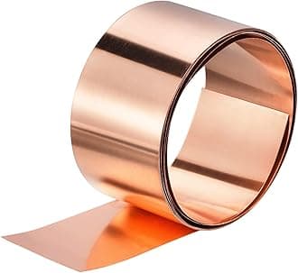 uxcell Copper Sheet Roll 3500mm x 100mm x 0.4mm, 99.9% Pure Copper Strip Copper Flashing Metal Foil Plate for Electricity DIY Projects (Multiple Sizes)