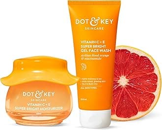 Dot & Key Vitamin C Daily Glow Boosting Skincare Combo (Moisturizer 60ml & Face Wash) For Glowing Skin All Skin Types For Women & Men