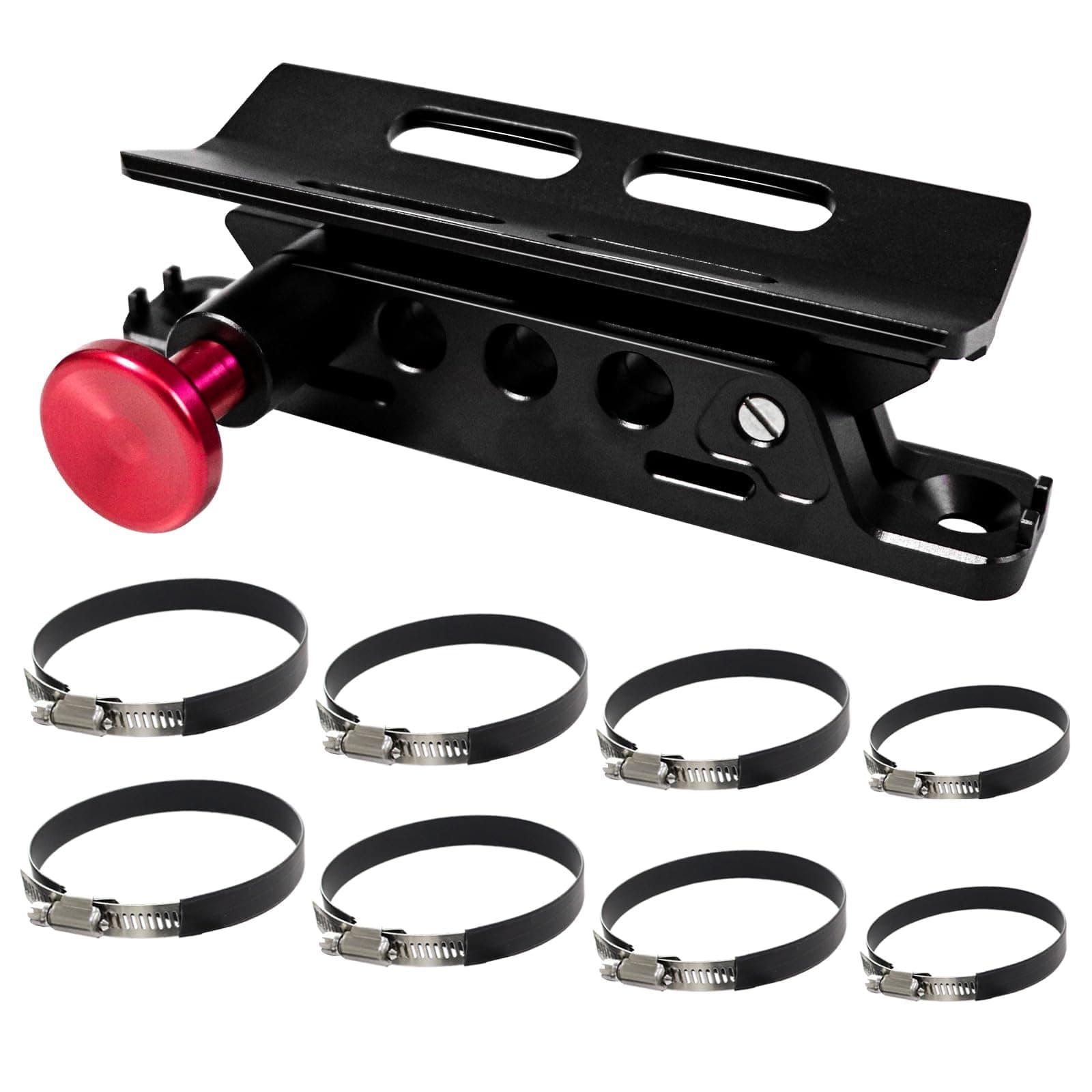 Adjustable Roll Bar Fire Extinguisher Mount Holder for Jeep Wrangler TJ JK JKU JL UTV Polaris RZR Ranger Camper Van, Aluminum, Quick Release