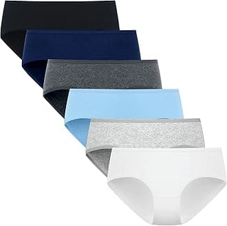 POPKOKTeen Girls Underwear Cotton Brief Panties 6 pack