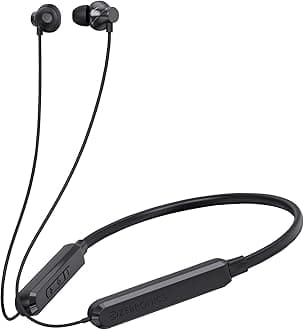 Jumbo LITE with 70 Hours Backup, Bluetooth v5.2 Wireless In Ear Neckband, Fast Charging, ENC Calling, Gaming Mode (Upto 50ms), Voice Assistant, Dual Pairing, Splash Proof, and Type C (Black)