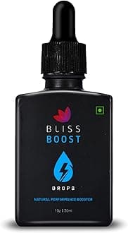 Bliss Welness Boost Drops | Energy Focus Freshness Booster | For Atheletes Gym Goers Business Men & Women Students & Home Makers Natural Performance Booster Health Supplement - 60 Serves
