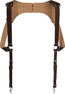 VoolupGenuine Leather Suspenders for Men, Leather Suspenders, Mens Leather Suspenders in Vintage Style Handmade