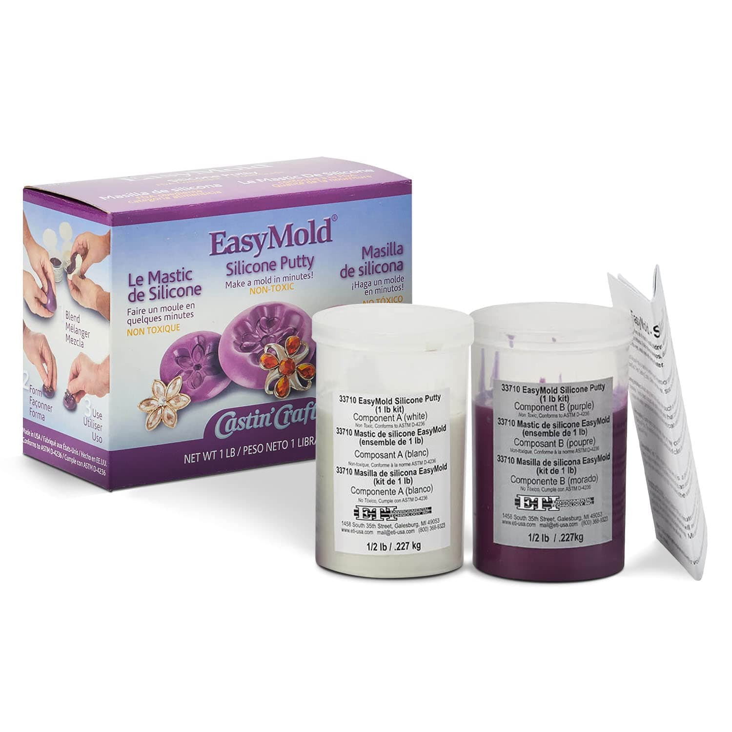 Environmental Silicone Castin'Craft Easymold Silicone Putty 1Lb-