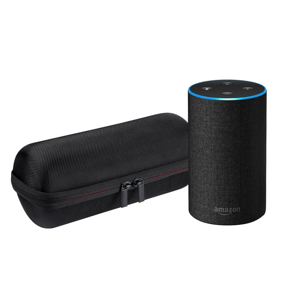 Scorel Travel Case for All-new Amazon Echo Hard EVA Carry Storage Case with mesh pocket for cable and adapter Black
