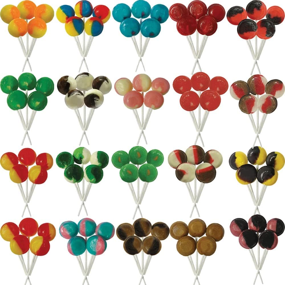Joseph Dobson & Sons Random Mixed Mega Lollies - Different Flavours Lollipops Candy - Unwrapped Mega Lollies (20)