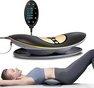 Electric Lumbar Traction Device, Multifunctional Back Traction Device with Dynamic Airbag Traction, 20-Level Electrotherapy, 3-Level Vibration Massage and Thermal Therapy from 113 to 131℉