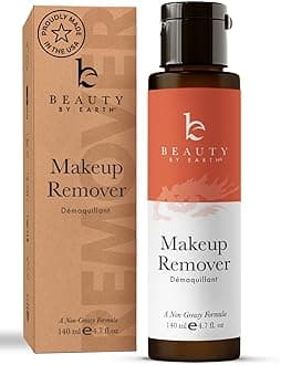Makeup Remover - USA Made with Natural & Organic Ingredients Face and Eye Make Up Remover, Use with Wipes or Cotton Pads, Gentle Non-Greasy Makeup Remover for Dry, Oily and Sensitive Skin Types