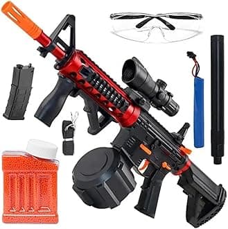 Toy gun M4A1 Gun Bullet Automatic rifle, glasses, silencer, 20,000 soft bullets, adult electric toy 8-12 years old boy birthday gift Christmas gift