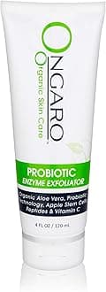 Ongaro Beauty Facial Exfoliator; Organic Fruit Enzyme Face Scrub; Natural Gentle Face Cleanser – Removes Dead Skin for a Clear, Smooth, Radiant Complexion – 4 oz.