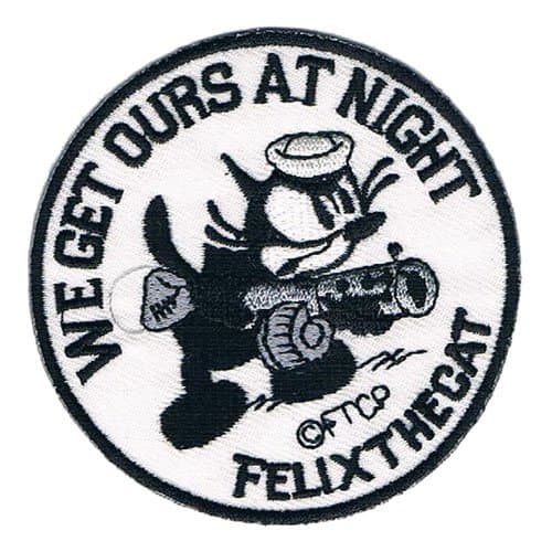 Iron-on Clothes Patch "Felix The Cat We get ours at Night 7 cm