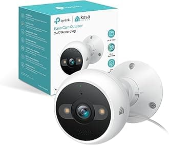 Kasa 4MP 2K Security Camera Outdoor Wired, IP65, Starlight Sensor & 98 Ft Night Vision, Motion/Person Detection, 2-Way Audio w/Siren, Cloud/SD Card Storage, Alexa &Google Assistant Compatible(KC420WS)