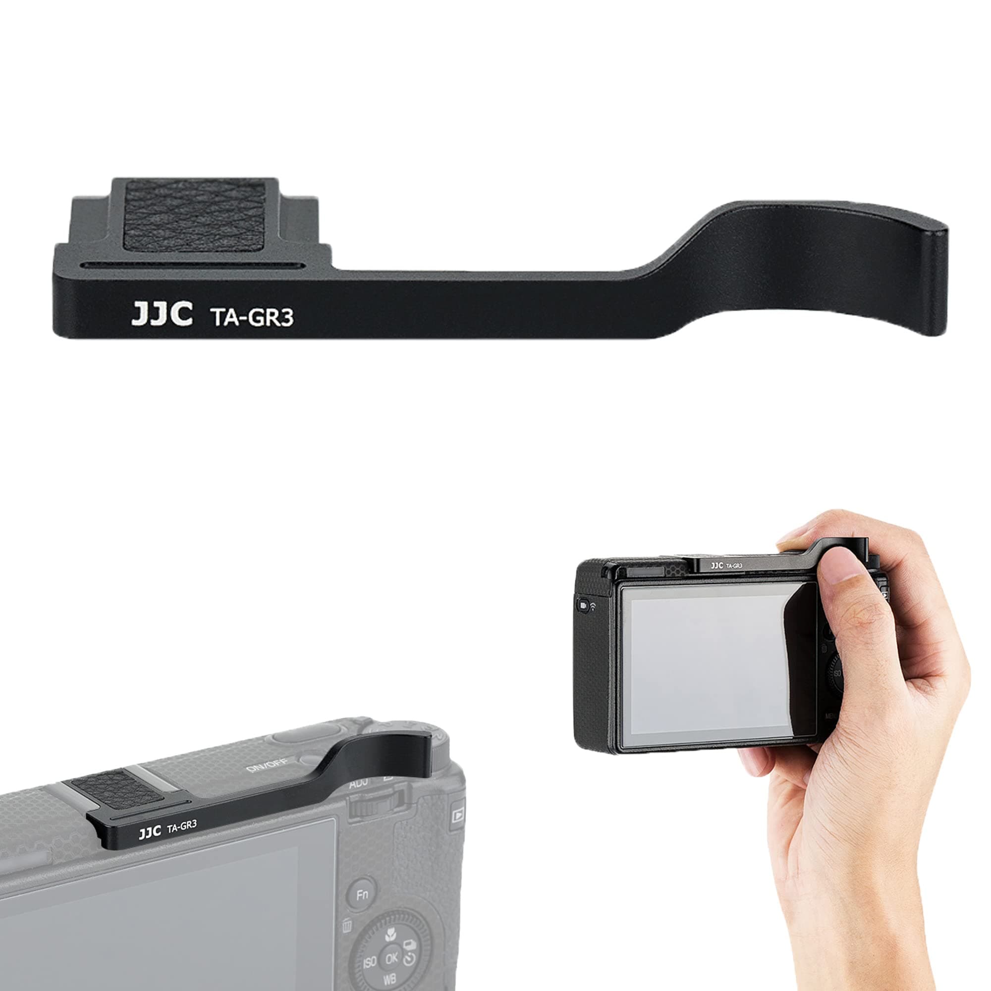 Metal Thumbs Up Grip for Ricoh GR III GR III HDF GR3 HDF GR IIIx GR IIIx HDF GR3x HDF, Hot Shoe Thumb Support for Comfortable & Secure Hold