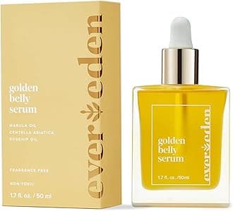 Golden Belly Serum, 1.7 fl oz. | Clean & Vegan Women's Belly Oil for Pregnancy and Postpartum | Clean Maternity Skincare | Non-Toxic Stretch Mark Oil