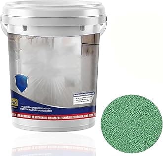 Epoxy Floor Paint, Self Leveling Epoxy Colored Sand Floor Paint, Epoxy Sand FloorPaint for Concrete, Resistant And Non-Slip, for High Gloss Marble Effect Garage Coating (Bright Green)