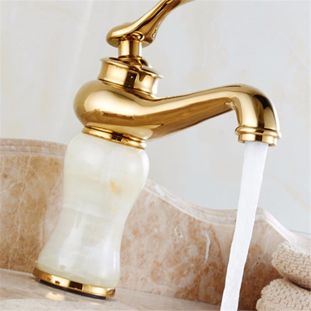 Coldtutu 2018 Modern Design Bathroom Sink Tap Basin Tap Kitchen Sink Mixer Tap, Antique Jade Basin Tap