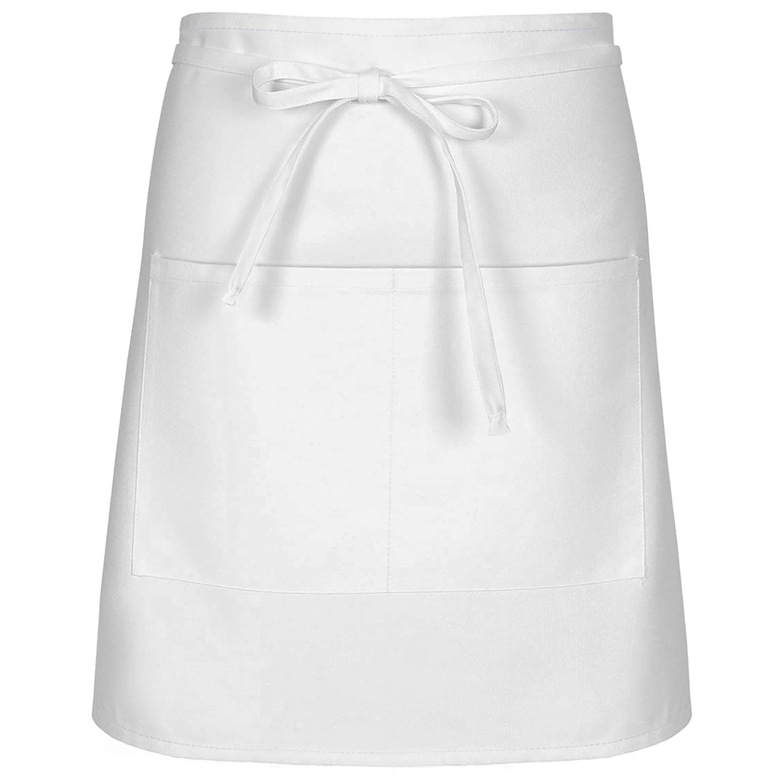 Kitchen Supply White Half Bistro Apron, 19" L By 27" W