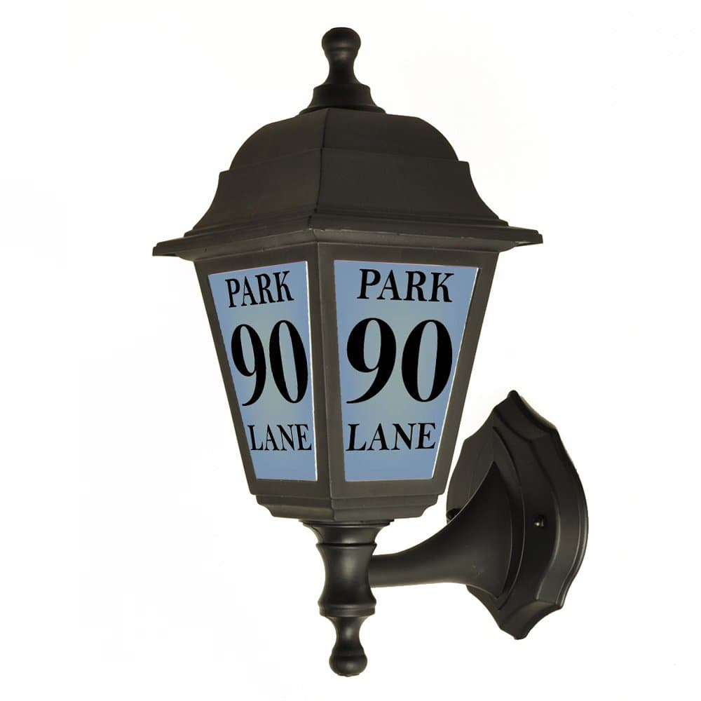 House Number Back lit Sign Outside Wall Light - Lantern - Lamp - Sign Light Choose You Street Name, Number, Colour and Font