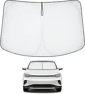 Proadsy 2025 Upgrade Windshield Sun Shade Custom Fit Volkswagen VW ID.4 2021-2025 2026 4-Layer Foldable Front Sunshade Protector Sun Visor Blocks UV Rays Keep Car Cooler Accessories
