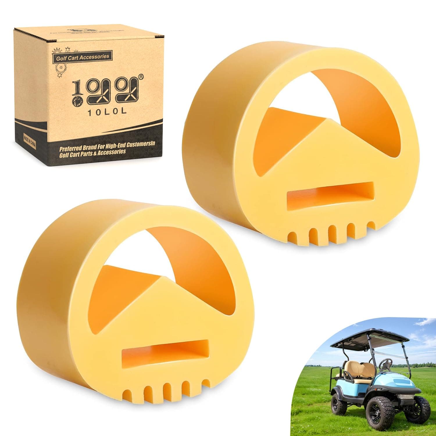 2 Pack Motor Mount Vibration Dampener Engine Snubber for Club Car DS Gas 1984-up and Precedent Gas 2004-up Golf Cart, Replace OEM 1012164 1025403-01