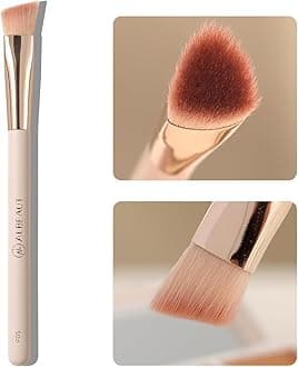 Albeaut Triangle Concealer Brush, Angled Under Eye Brightening Brush for Liquid Cream Powder Small Nose Contour Foundation Makeup Brush