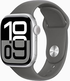 Apple Watch Series 10 [GPS, 46mm] - Silver Aluminum Case with Stone Gray Sport Band, M/L (Renewed)