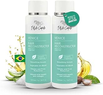 I Belli Capelli Venice Organic Keratin Hair Treatment Straightening - 1 Step Application Formaldehyde Free, Keratina Organica, Keratina Para Alisar El Pelo Sin Formol, 2 units (33.8 Fl Oz/1L)
