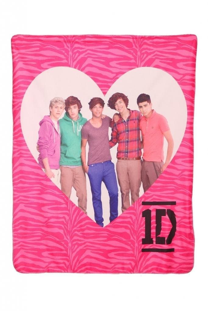 One Direction Pink Zebra Throw Blanket 50"x60"