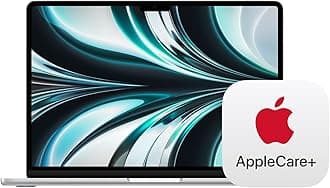 Apple 2022 MacBook Air Laptop with M2 chip: 13.6-inch Liquid Retina Display, 8GB RAM, 512GB SSD Storage; Silver with AppleCare+ (3 Years)