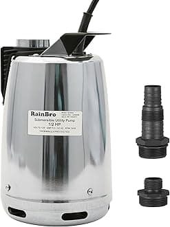 Submersible Sump Pump, Clean/Dirty Water Pump, Portable Utility Pump, 25-Foot Cord, Ideal for Swimming Pool, Garden Pond, Basement, and Flood Relief Drainage