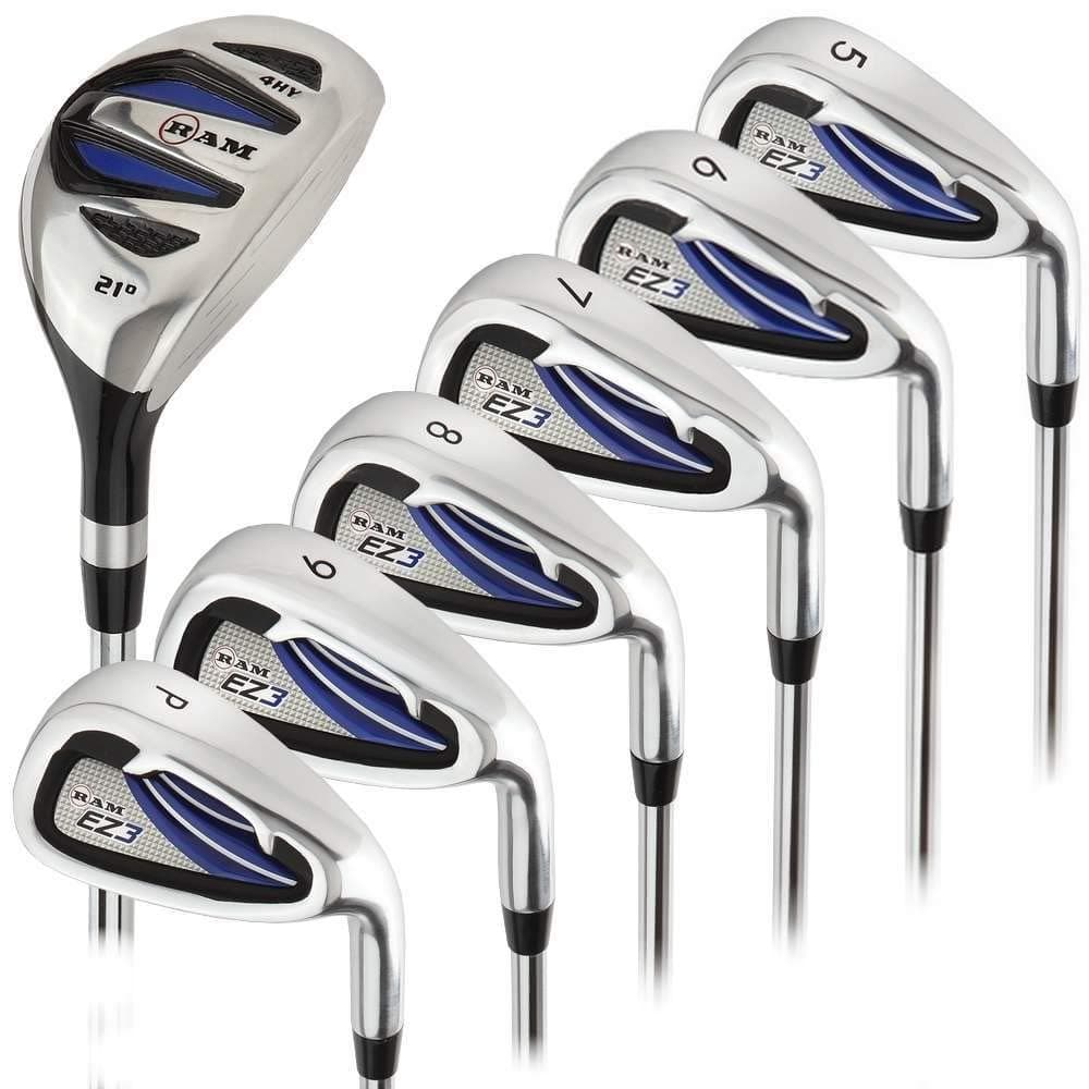 Golf EZ3 Mens Right Hand Iron Set 5-6-7-8-9-PW - Free Hybrid Included
