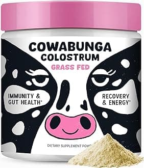 SonoHealth Cowabunga Colostrum - Premium, Pure & Unaltered Colostrum Powder Supplement - for Immune Support, Gut Health, Muscle Support & Wellness - Kosher & Halal Certified Calostro