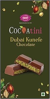 Cocoatini Dubai Kunefe Chocolate Bar 90gm By Karachi Bakery