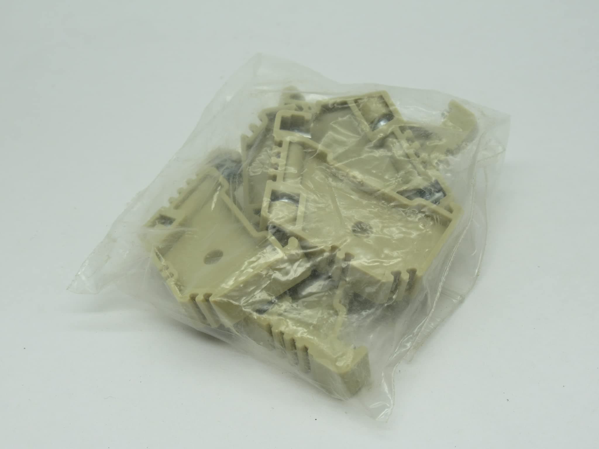 KlemsanKD-3 Terminal Block End Bracket 8mm Beige Lot of 5
