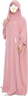 Muslim Prayer Dress, Abaya, Solid One-Piece Hooded Abaya Dress for Women, Long Maxi Dress, Islamic Dubai Jilbab