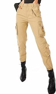 Women's Cotton Casual Military Army Cargo Combat Work Pants with 8 Pocket