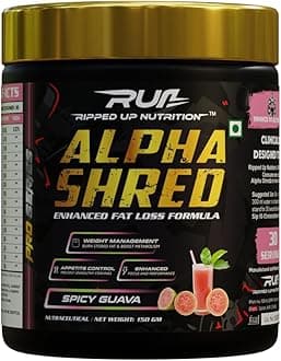 - Alpha Shred Fat Burner - 150g, Spicy Guava | With Carbliss® for Blocking Carbs by 40-60% | Weight Management & Metabolism Booster | Enriched with Garcinia Cambogia, Coffee Bean Extra, Caffeine