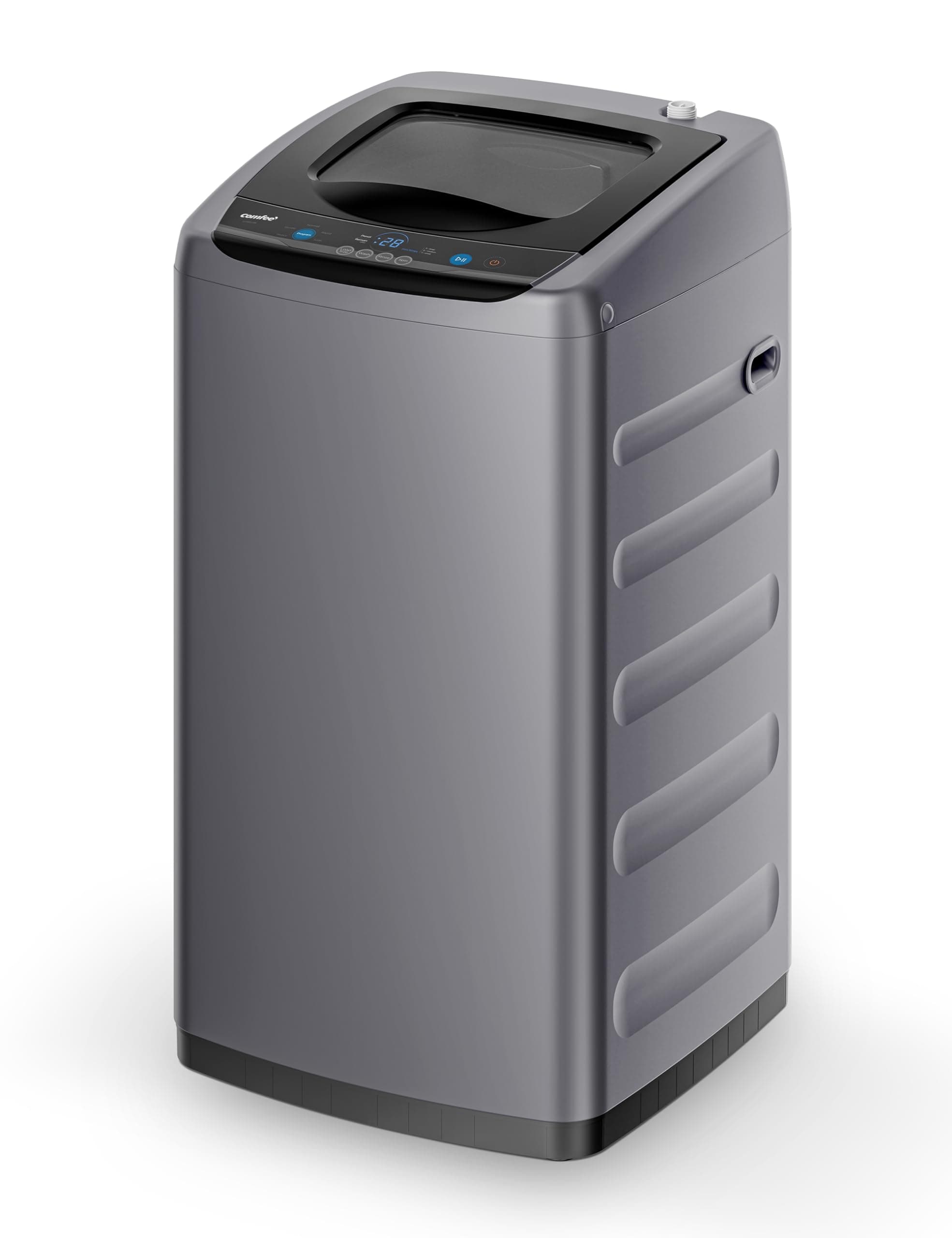 Portable Washing Machine, 0.9 cu.ft Compact Washer With LED Display, 5 Wash Cycles, 2 Built-in Rollers, Space Saving Full-Automatic Washer