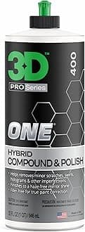 One Car Scratch & Swirl Remover Hybrid Rubbing Compound & Polish Buffing Compound for True Paint Correction 32oz Made in USA
