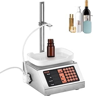 VEVOR Weighing Filling Machine, 5-50g Digital Liquid Filling Machine, 3.2L/min Bottle Filling Machine, Peristaltic Pump with Filling Speed Control Function for Perfume, Cooking Oil, Drink and Wine