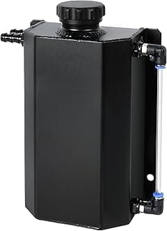EVIL ENERGY Radiator Coolant Overflow Tank, Coolant Recovery Tank Aluminum 2L Black