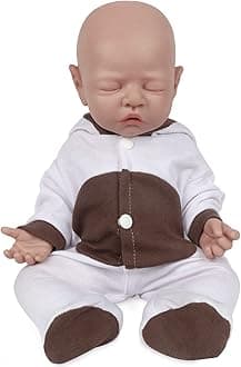 Vollence 18 Inch Realistic Silicone Baby Doll - Girl, Eyes Closed, Reborn, Lifelike