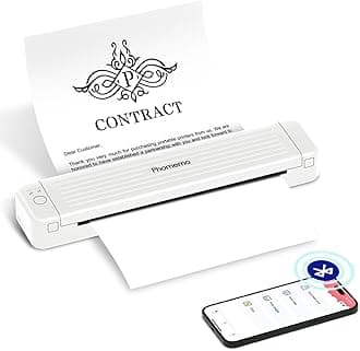 Phomemo P831 Portable Printers Wireless for Travel - 300 DPI Bluetooth Thermal Printer Support 8.5x11 US Letter & A4 Regular Copy Paper, Inkless Printer Compatible with Mobile & Laptop for Home Office