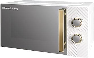 17 Litre 700W White Solo Manual Microwave With Groove Design, 5 Power Levels, Integrated Timer And Defrost Function, Easy Clean RHMM723